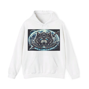 Moonfall Series Mystic Alpha Wolf Moon Hoodie Unique Graphic Hooded Sweatshirt Wolf Enthusiasts