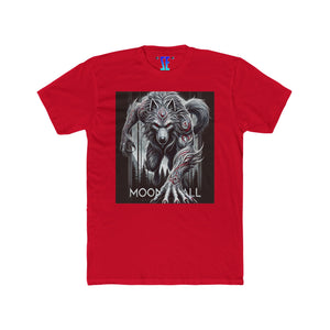 Moonfall Series Silver Red Fur Markings Red-Eyes Werewolf Dynamic Graphic Mythology Werewolf T-Shirt