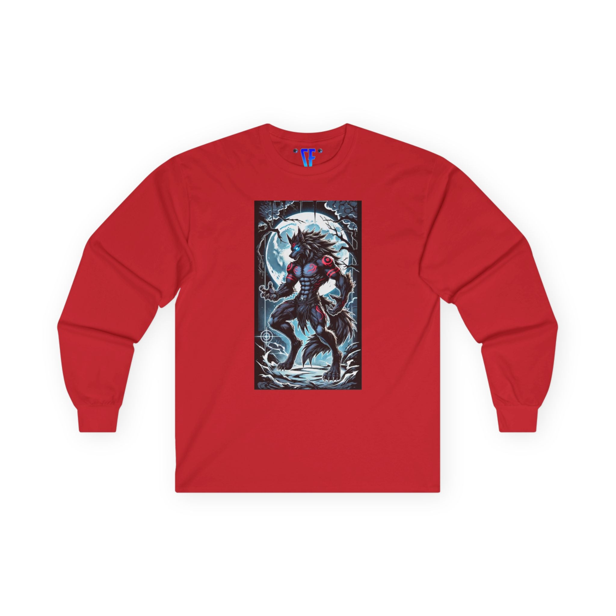 Moonfall Series Shadow WereWolf Long Sleeve Tee Lunar Warrior Design