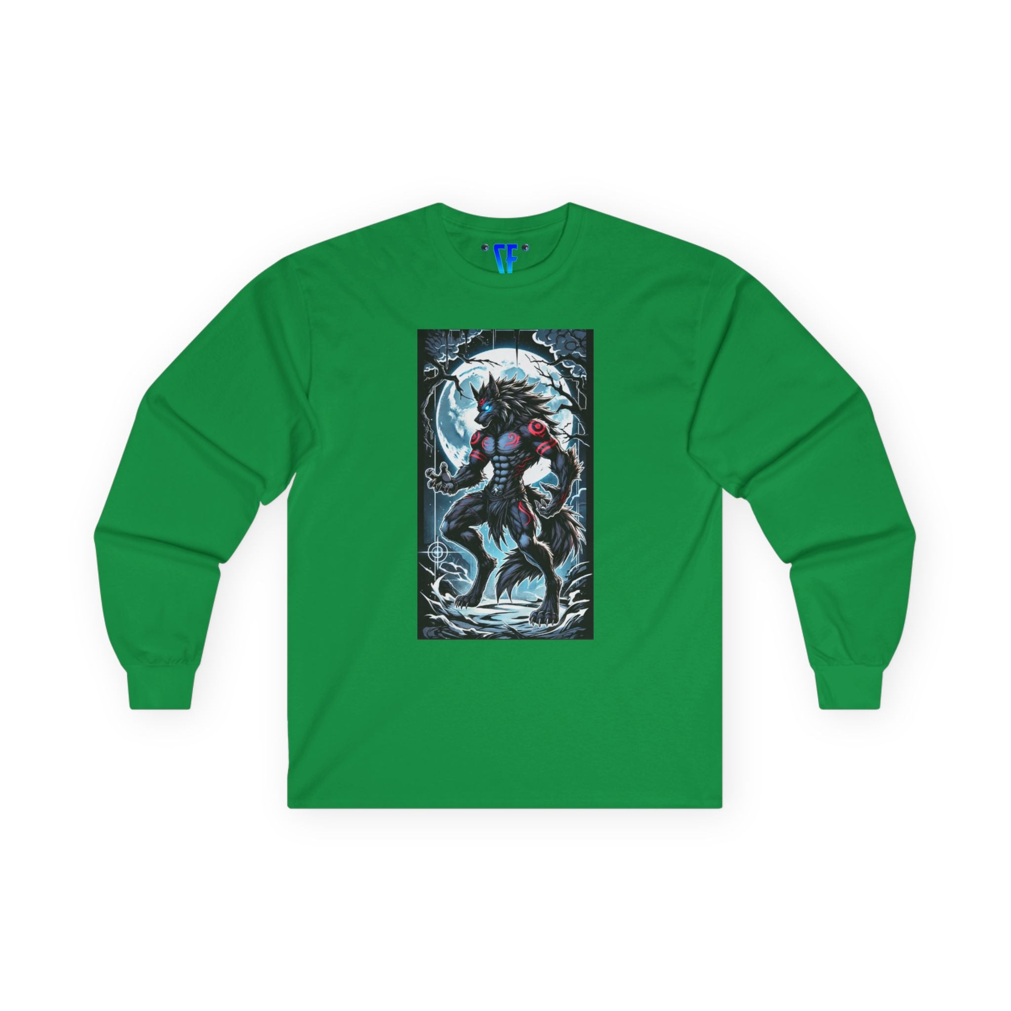 Moonfall Series Shadow WereWolf Long Sleeve Tee Lunar Warrior Design