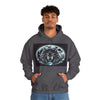 Moonfall Series Celestial Wolf Moon Hoodie Stylish Artistic Unique Graphic Hooded Sweatshirt Wolf Adventure Seekers