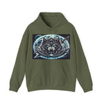 Moonfall Series Mystic Alpha Wolf Moon Hoodie Unique Graphic Hooded Sweatshirt Wolf Enthusiasts