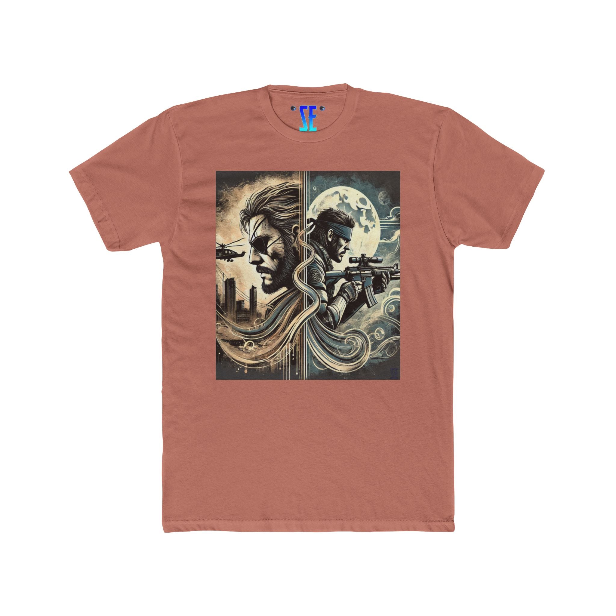 MGS Dual Perspectives Graphic T-Shirt Celebrating Tactical Heroes Legacy Stories