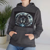 Moonfall Series Celestial Wolf Moon Hoodie Stylish Artistic Unique Graphic Hooded Sweatshirt Wolf Adventure Seekers