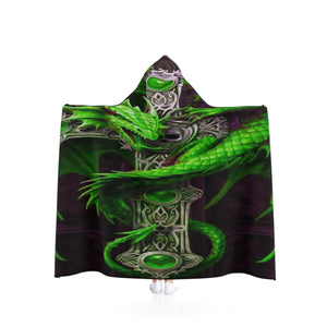 Green Dragon Cross Hooded Blanket