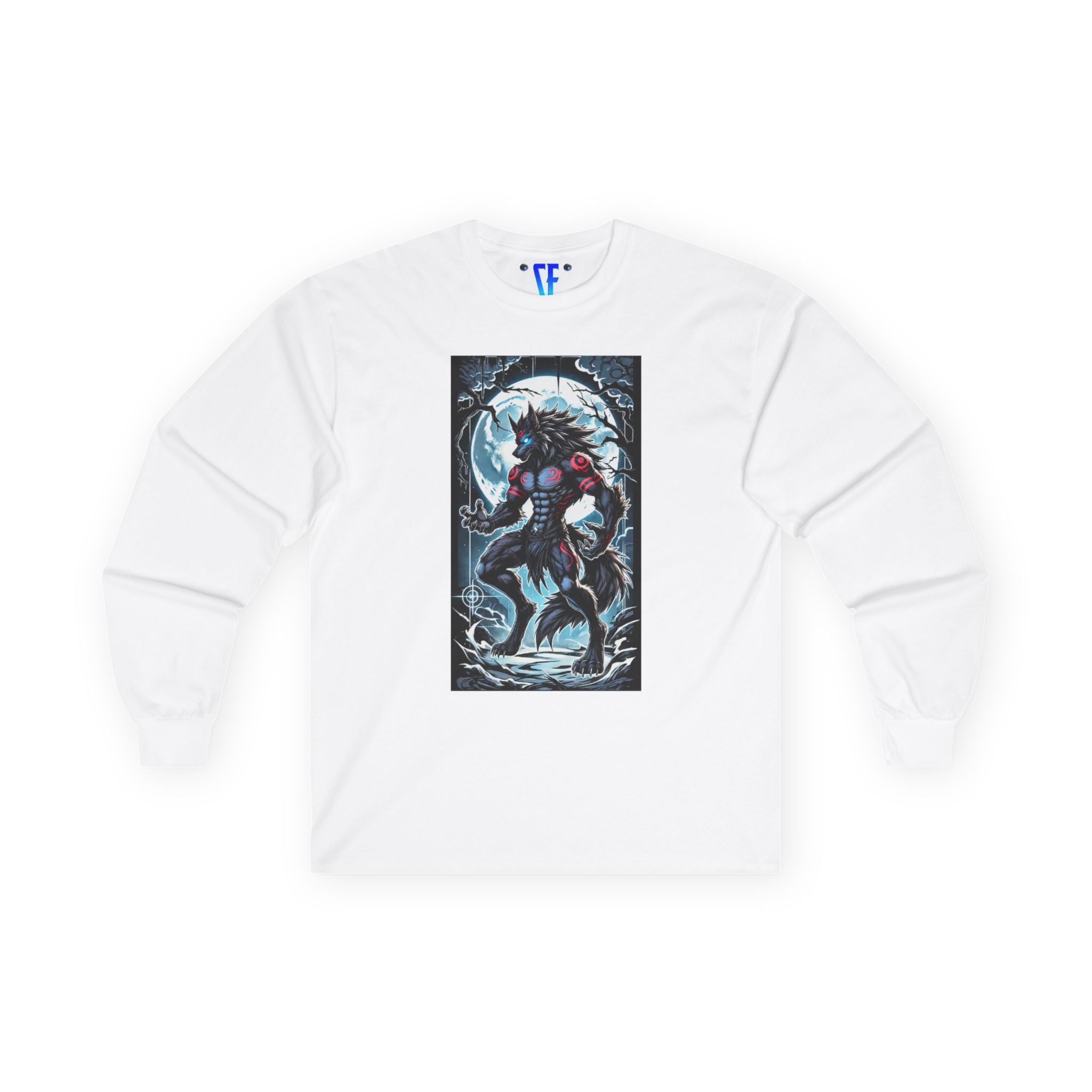 Moonfall Series Shadow WereWolf Long Sleeve Tee Lunar Warrior Design