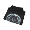 Moonfall Series Celestial Wolf Moon Hoodie Stylish Artistic Unique Graphic Hooded Sweatshirt Wolf Adventure Seekers