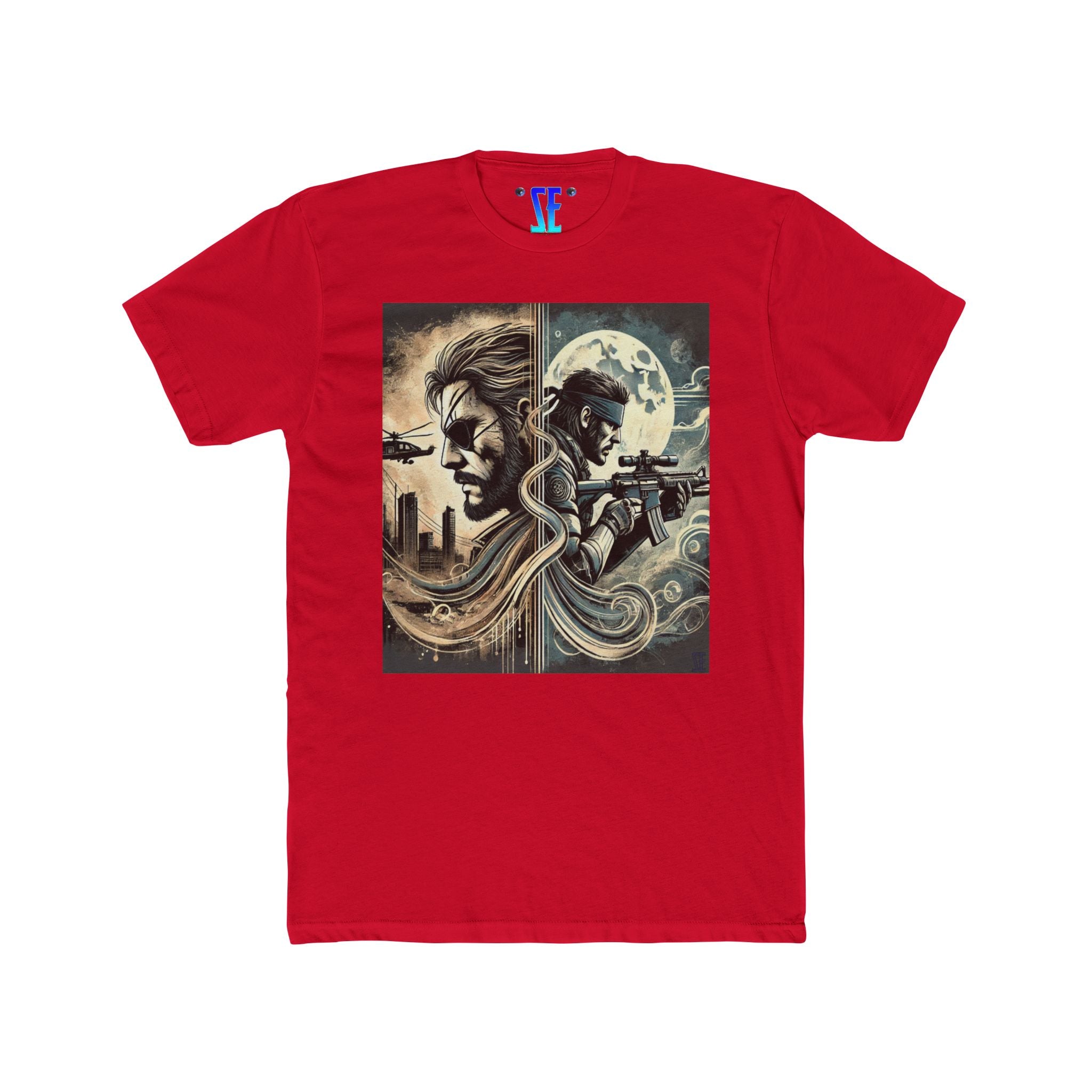 MGS Dual Perspectives Graphic T-Shirt Celebrating Tactical Heroes Legacy Stories