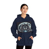 Moonfall Series Celestial Wolf Moon Hoodie Stylish Artistic Unique Graphic Hooded Sweatshirt Wolf Adventure Seekers