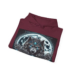 Moonfall Series Alpha Wolf Moon Hoodie Artistic Stylish Unique Graphic Hooded Sweatshirt Wolf Seekers