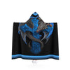 Blue Cross Dragon Hooded Blanket
