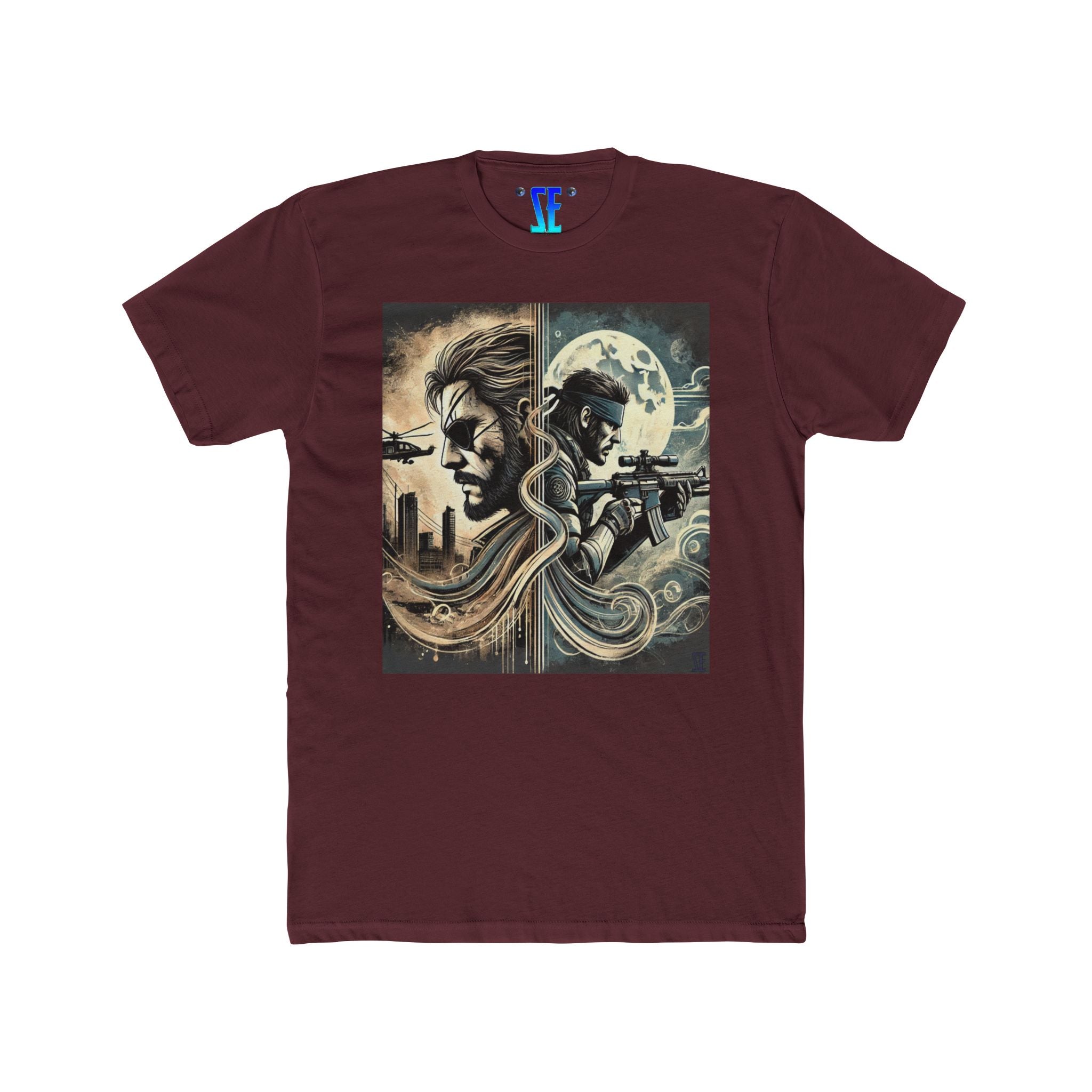 MGS Dual Perspectives Graphic T-Shirt Celebrating Tactical Heroes Legacy Stories