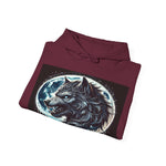 Moonfall Series Fierce Wolf Howling Moon Hoodie Stylish Unique Graphic Hooded Sweatshirt Wolf Adventure Seekers