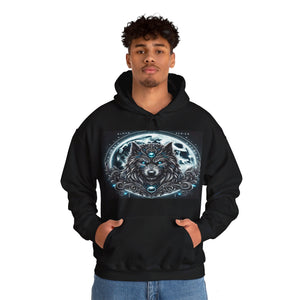 Moonfall Series Alpha Wolf Moon Hoodie Artistic Stylish Unique Graphic Hooded Sweatshirt Wolf Seekers