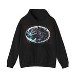 Moonfall Series Fierce Wolf Howling Moon Hoodie Stylish Unique Graphic Hooded Sweatshirt Wolf Adventure Seekers