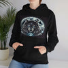 Moonfall Series Celestial Wolf Moon Hoodie Stylish Artistic Unique Graphic Hooded Sweatshirt Wolf Adventure Seekers