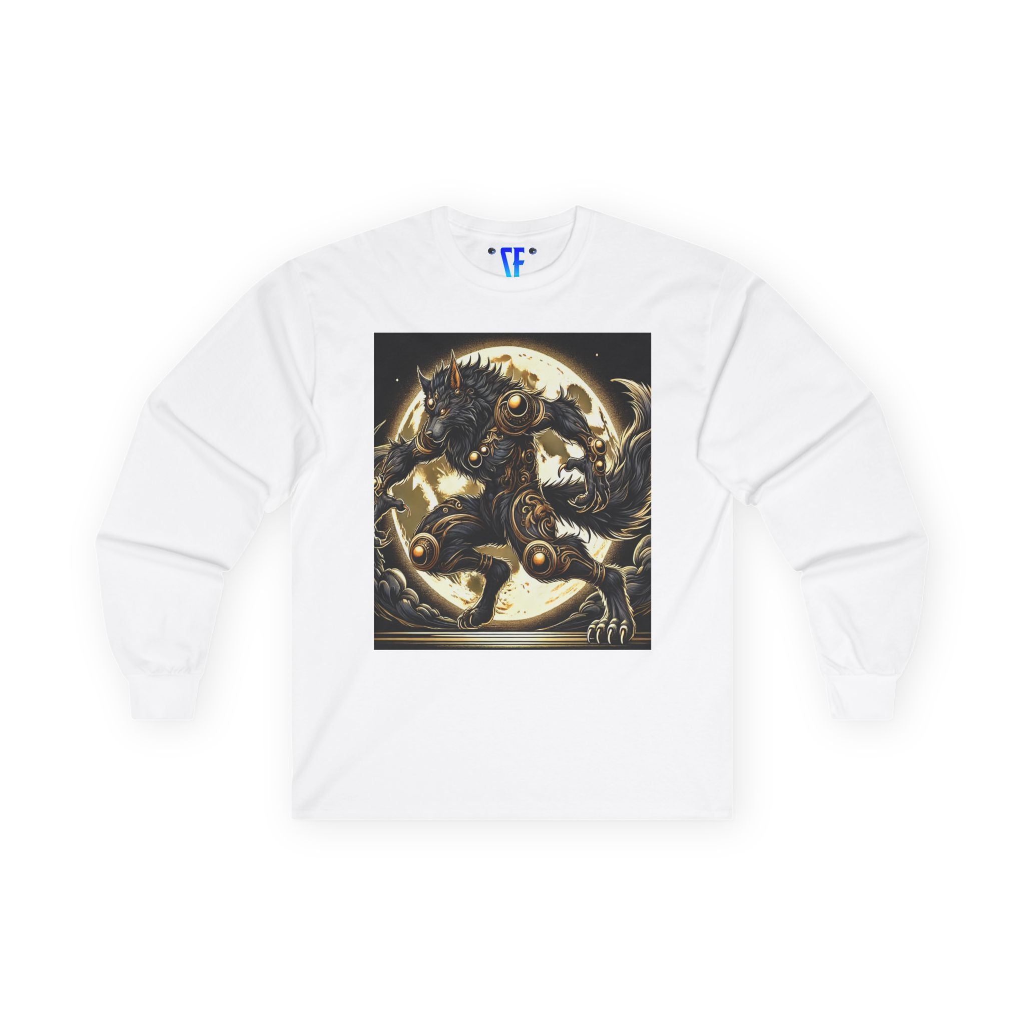 Golden Alpha Werewolf Long Sleeve Tee Moonfall Legacy Design