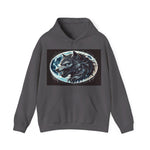 Moonfall Series Fierce Wolf Howling Moon Hoodie Stylish Unique Graphic Hooded Sweatshirt Wolf Adventure Seekers