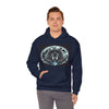 Moonfall Series Celestial Wolf Moon Hoodie Stylish Artistic Unique Graphic Hooded Sweatshirt Wolf Adventure Seekers