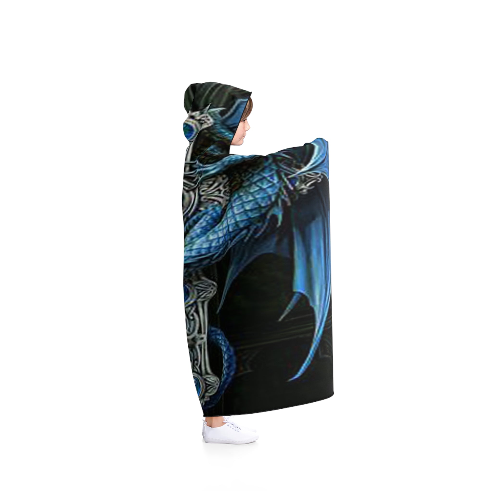 Blue Dragon Cross Hooded Blanket