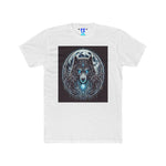 Moonfall Series Blue-Eyed Wolf Moon T-Shirt Unique Graphic Tee Outdoor Enthusiasts