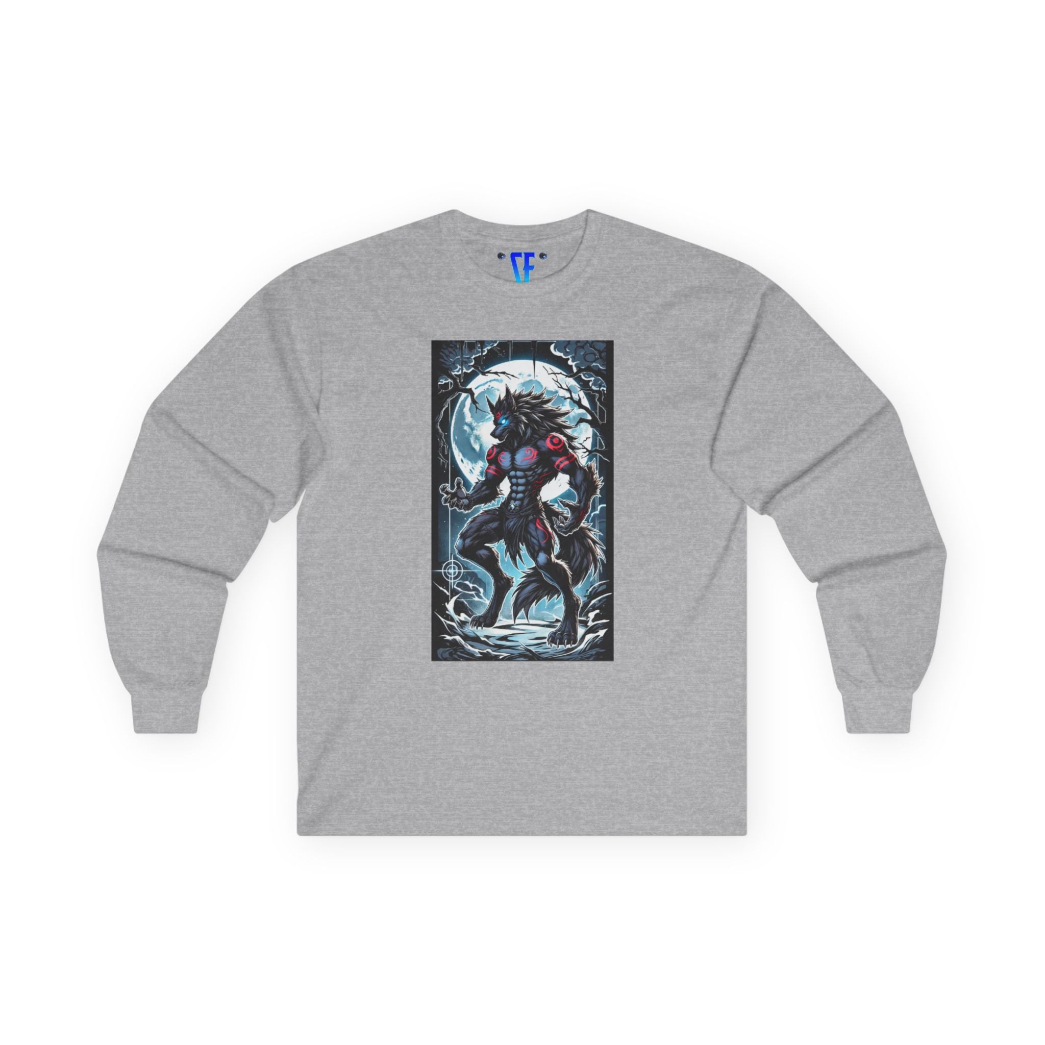 Moonfall Series Shadow WereWolf Long Sleeve Tee Lunar Warrior Design