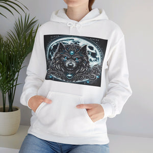 Moonfall Series Alpha Wolf Moon Hoodie Artistic Stylish Unique Graphic Hooded Sweatshirt Wolf Seekers