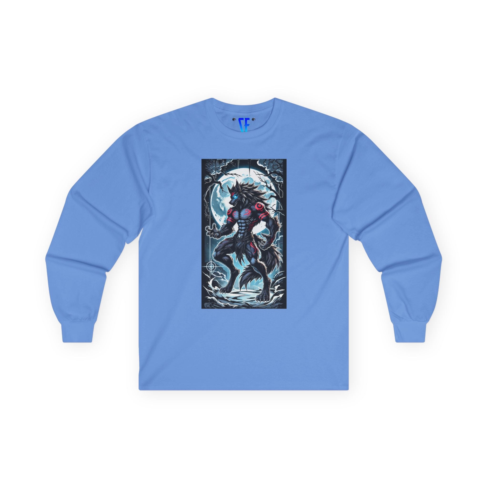 Moonfall Series Shadow WereWolf Long Sleeve Tee Lunar Warrior Design