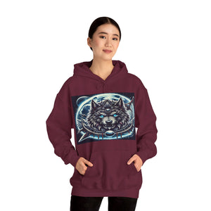 Moonfall Series Mystic Alpha Wolf Moon Hoodie Unique Graphic Hooded Sweatshirt Wolf Enthusiasts