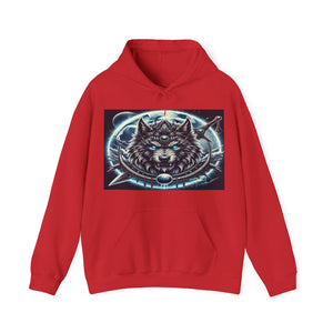 Moonfall Series Mystic Alpha Wolf Moon Hoodie Unique Graphic Hooded Sweatshirt Wolf Enthusiasts