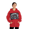 Moonfall Series Celestial Wolf Moon Hoodie Stylish Artistic Unique Graphic Hooded Sweatshirt Wolf Adventure Seekers