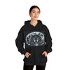 Moonfall Series Celestial Wolf Moon Hoodie Stylish Artistic Unique Graphic Hooded Sweatshirt Wolf Adventure Seekers