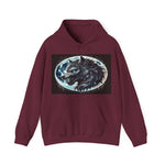 Moonfall Series Fierce Wolf Howling Moon Hoodie Stylish Unique Graphic Hooded Sweatshirt Wolf Adventure Seekers