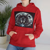 Moonfall Series Celestial Wolf Moon Hoodie Stylish Artistic Unique Graphic Hooded Sweatshirt Wolf Adventure Seekers