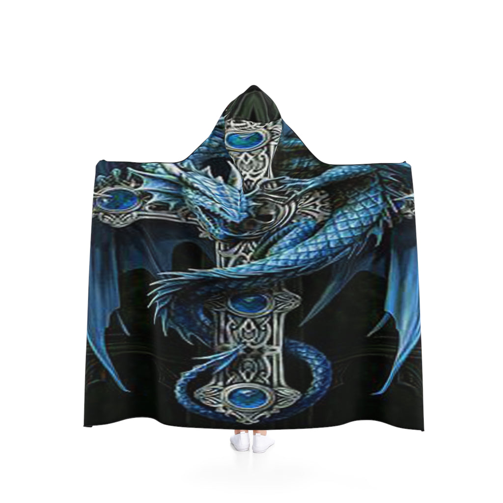 Blue Dragon Cross Hooded Blanket