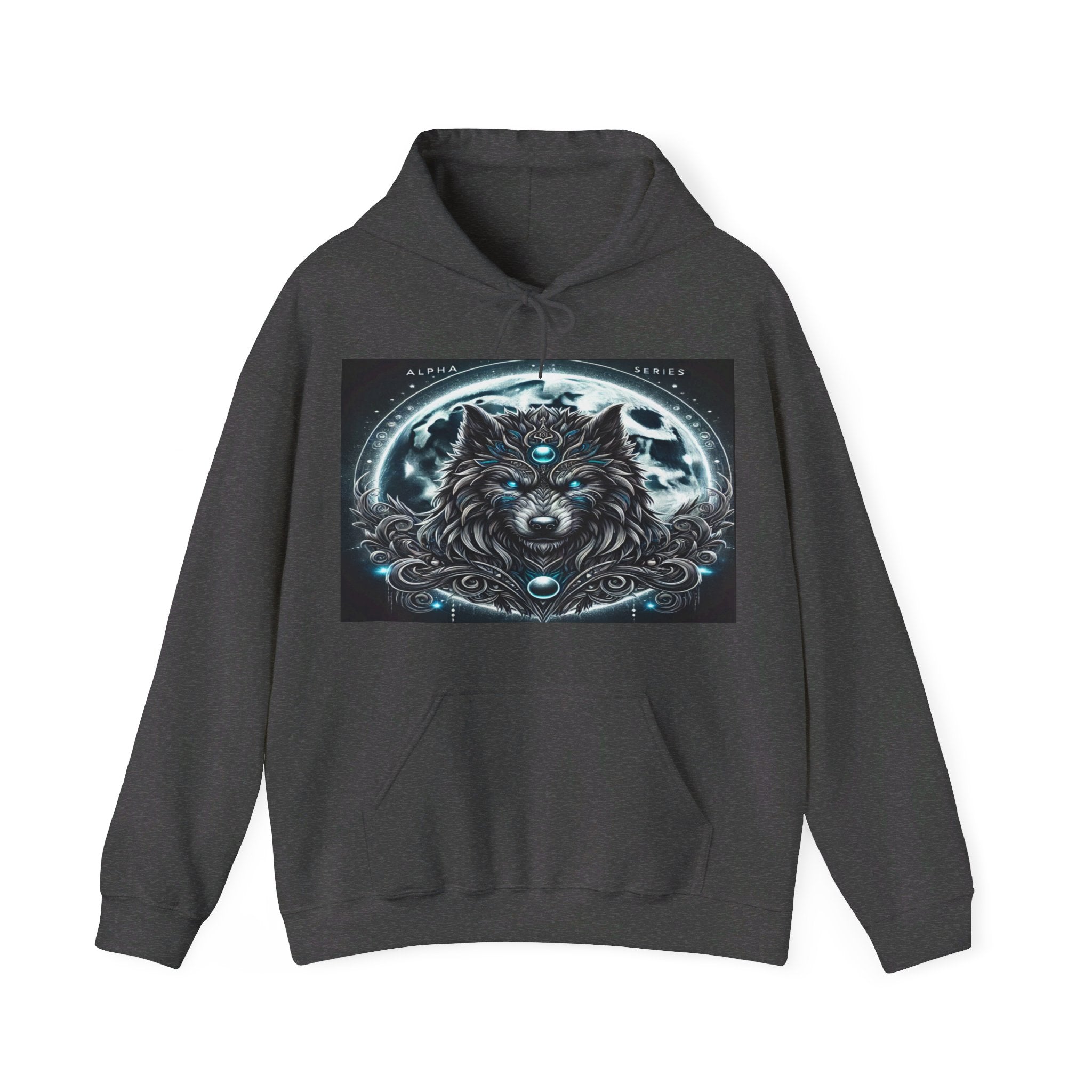 Moonfall Series Alpha Wolf Moon Hoodie Artistic Stylish Unique Graphic Hooded Sweatshirt Wolf Seekers