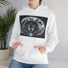 Moonfall Series Celestial Wolf Moon Hoodie Stylish Artistic Unique Graphic Hooded Sweatshirt Wolf Adventure Seekers