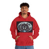 Moonfall Series Celestial Wolf Moon Hoodie Stylish Artistic Unique Graphic Hooded Sweatshirt Wolf Adventure Seekers