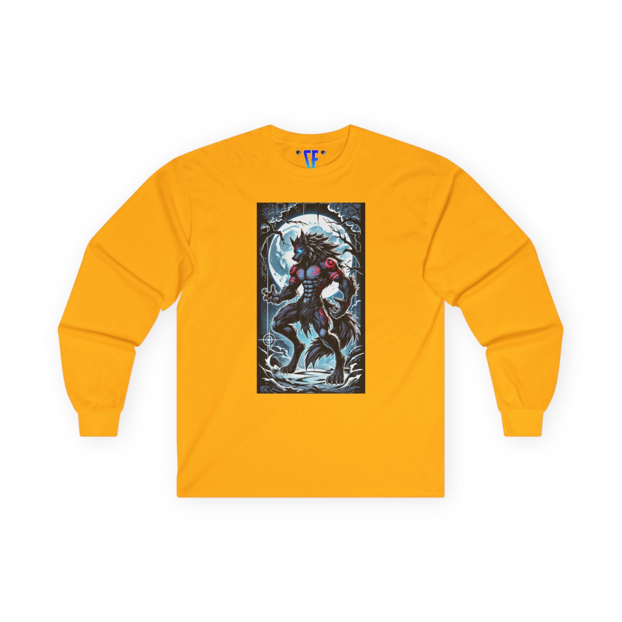 Moonfall Series Shadow WereWolf Long Sleeve Tee Lunar Warrior Design