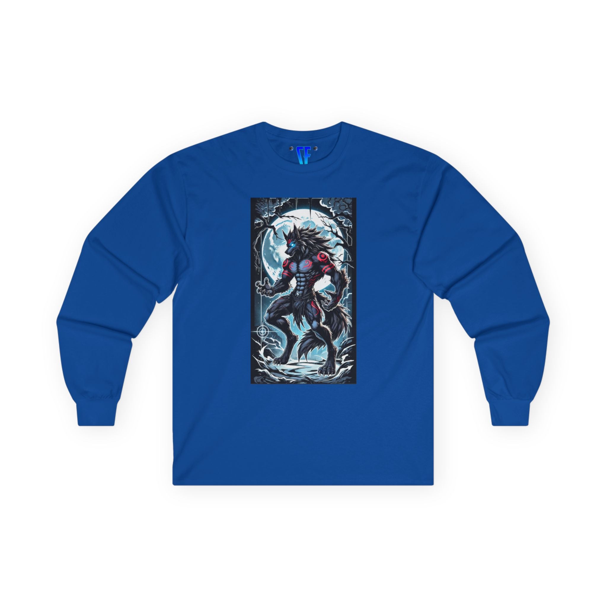 Moonfall Series Shadow WereWolf Long Sleeve Tee Lunar Warrior Design