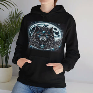 Moonfall Series Alpha Wolf Moon Hoodie Artistic Stylish Unique Graphic Hooded Sweatshirt Wolf Seekers