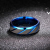 Stainless Steel Blue Black Gold Ring Fashion Frosting Street Party Jewelry