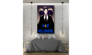 Insta Millionaire Canvas Black Suit Wall Art Home Decor Insta Millionaire Canvas