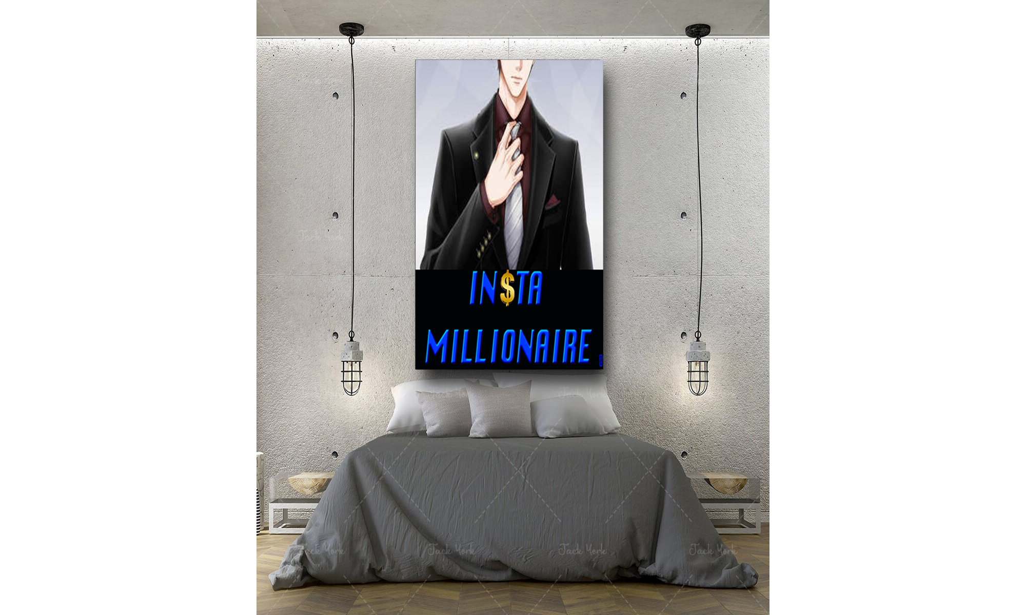 Insta Millionaire Suit Canvas Living Room Home Decorations Wall Art Insta Millionaire Canvas