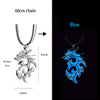 Stainless Steel Chain Luminous Dragon Pendant Glowing Necklace Night Glow In The Dark Necklace