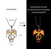 Stainless Steel Chain Luminous Dragon Pendant Glowing Necklace Night Glow In The Dark Necklace