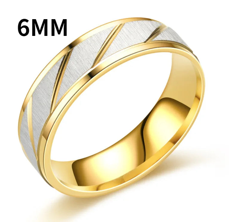 Wave Pattern Couple Rings Men Women High Quality Stainless Steel Ring Engagement Wedding Rings Jewelry