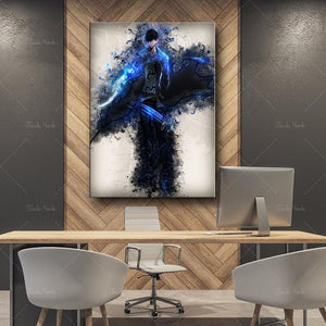 Solo Leveling Sung Jin-Woo Canvas Room Home Decor Wall Art Anime 5 Panel Canvas Solo Leveling