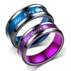 Her King His Queen Stainless Steel Women Men Crown Romantic Ring Jewelry