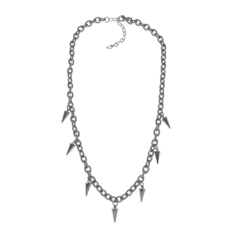 Stainless Steel ChainChoker Necklace Neck Short Collar Wolf Tooth Jewelry Necklaces